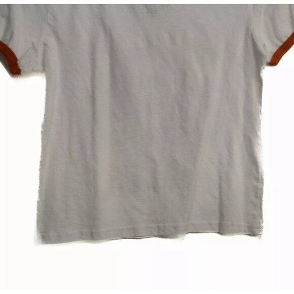 HER Womens White Red Cotton T-Shirt Graphic Print Cropped Top Short Sleeve M - Picture 6 of 7